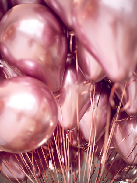Balony Glossy 30cm, różowe złoto
