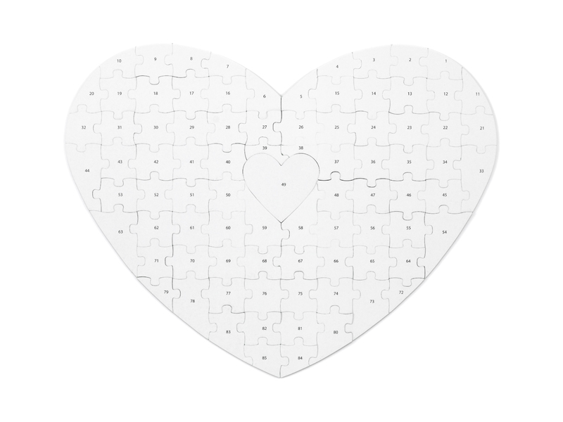 Księga gości puzzle - Serce, 45x35,5cm