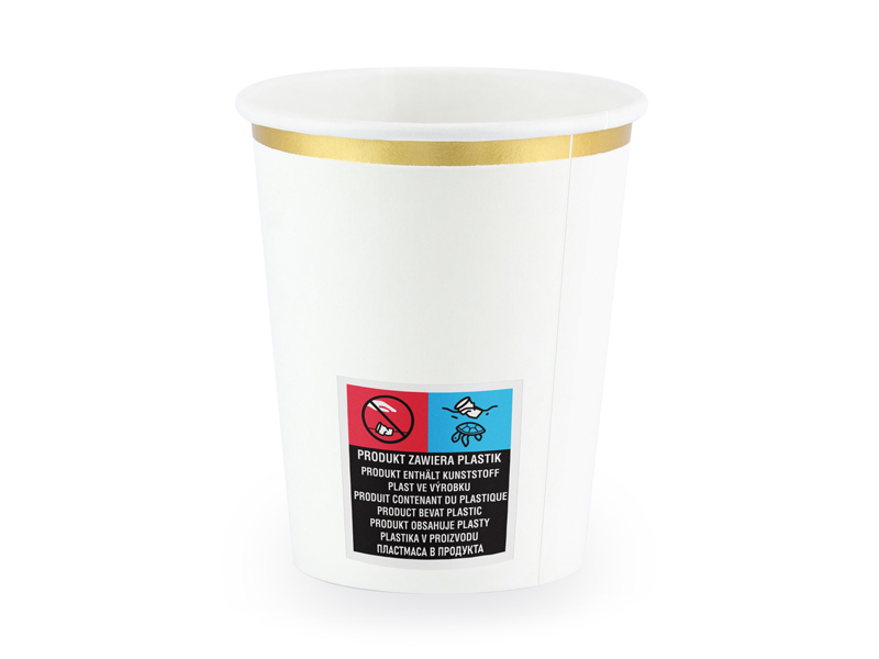Kubeczki, biały, 260 ml (1 op. / 6 szt.)