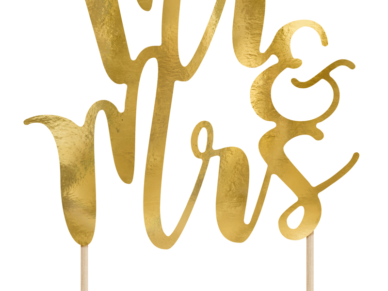 Topper na tort Mr&Mrs, 25,5cm