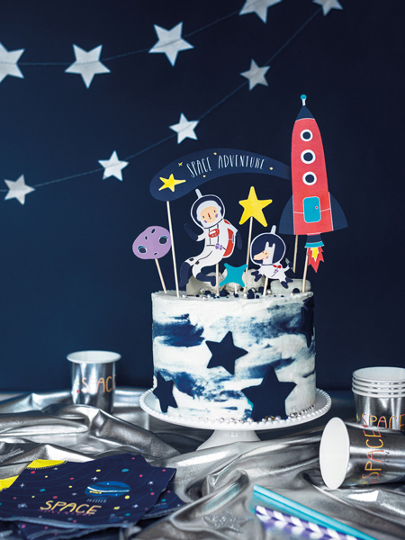 Topper na tort Kosmos, 9,5-24,5cm (1 op. / 7 szt.)