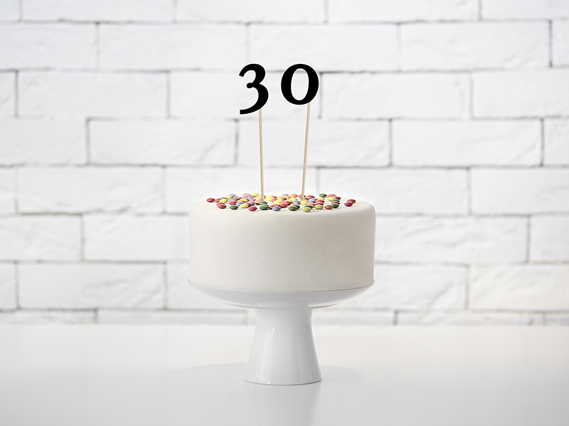 Numery na stół, czarny, 24-26cm (1 op. / 11 szt.)