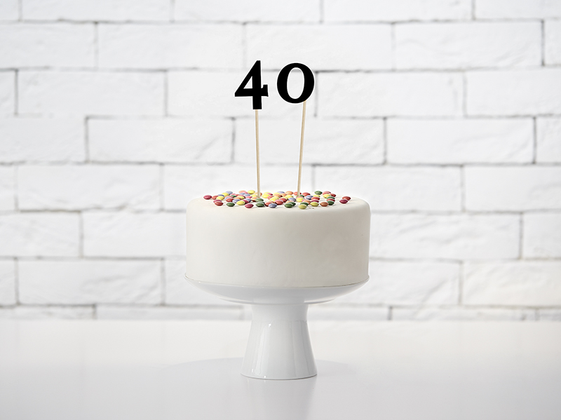 Numery na stół, czarny, 24-26cm (1 op. / 11 szt.)