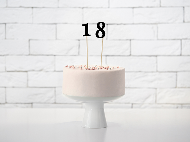 Numery na stół, czarny, 24-26cm (1 op. / 11 szt.)