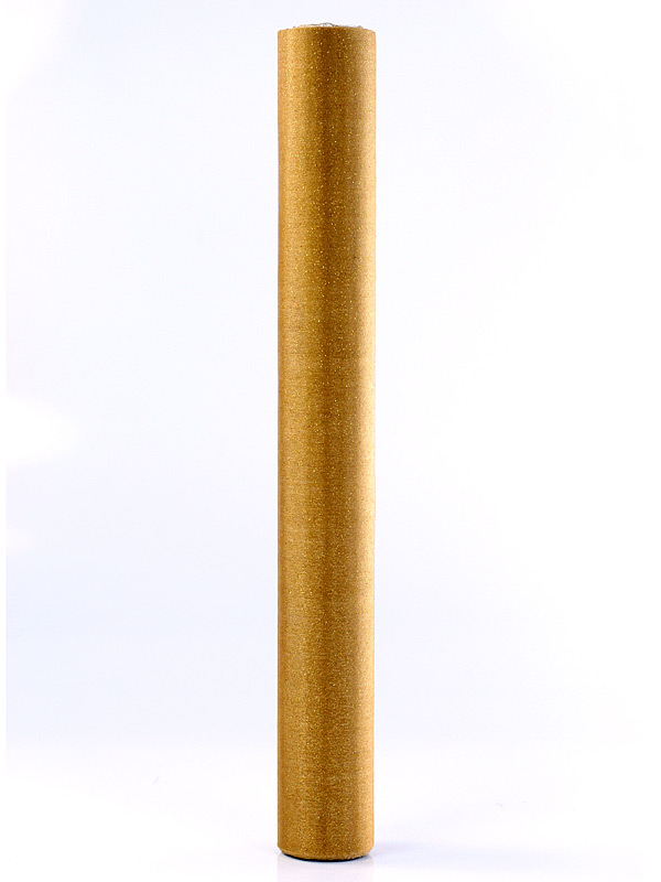 Organza Glittery, złoty, 0,36 x 9m (1 szt. / 9 mb.)