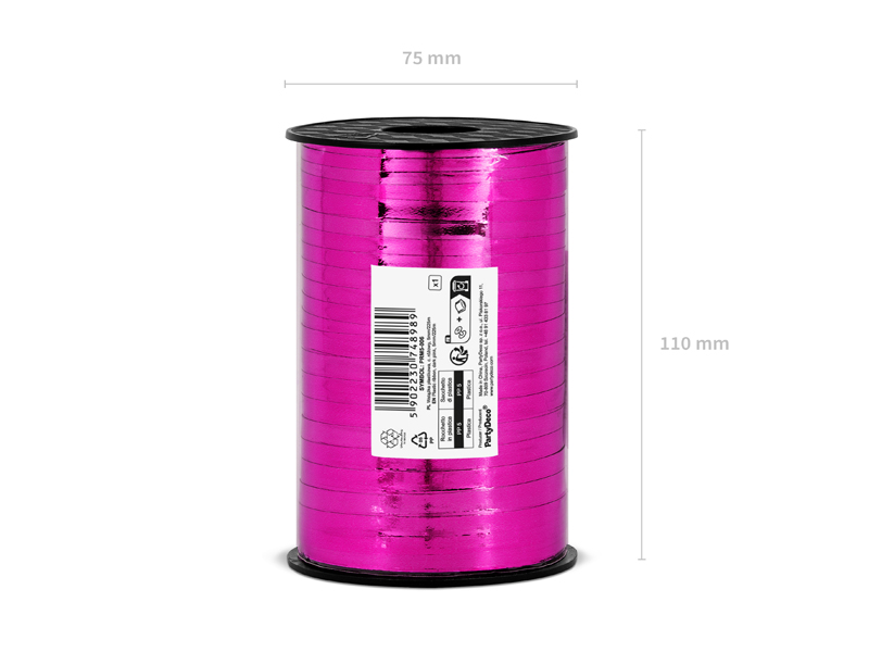 Wstążka plastikowa, c. różowy, 5mm/225m