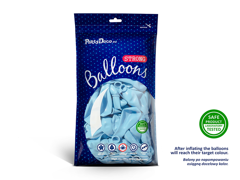 Balony Strong 27cm, Pastel Light Blue (1 op. / 50 szt.)
