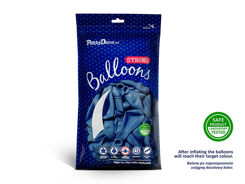 Balony Strong 27cm, Pastel Corn. Blue (1 op. / 100 szt.)