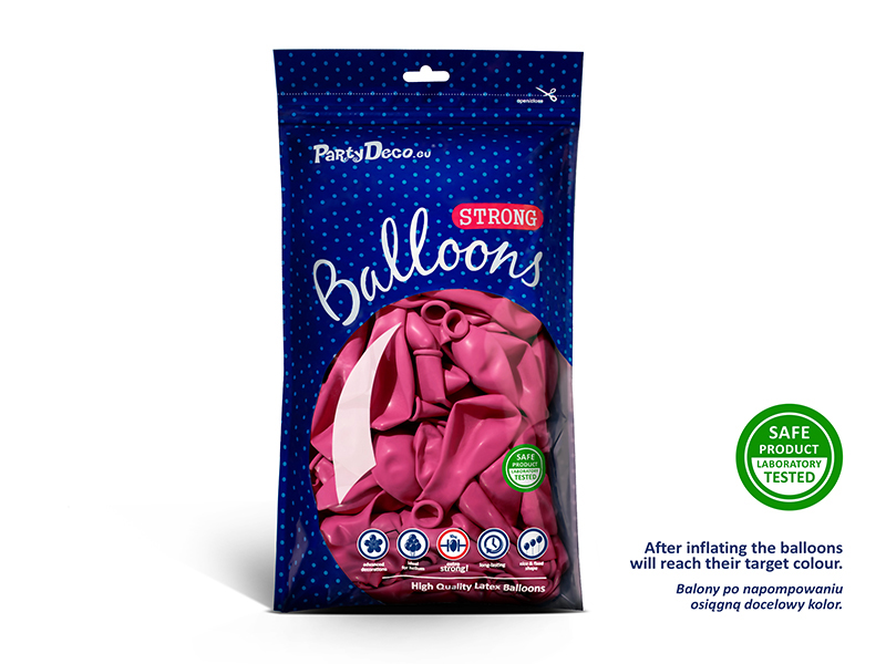 Balony Strong 27cm, Pastel Hot Pink (1 op. / 50 szt.)