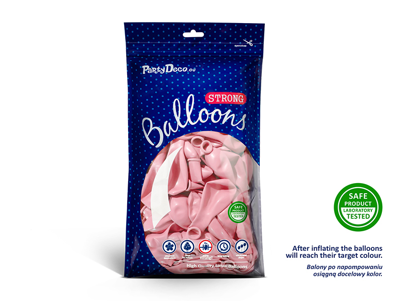 Balony Strong 27cm, Pastel Pale Pink (1 op. / 50 szt.)