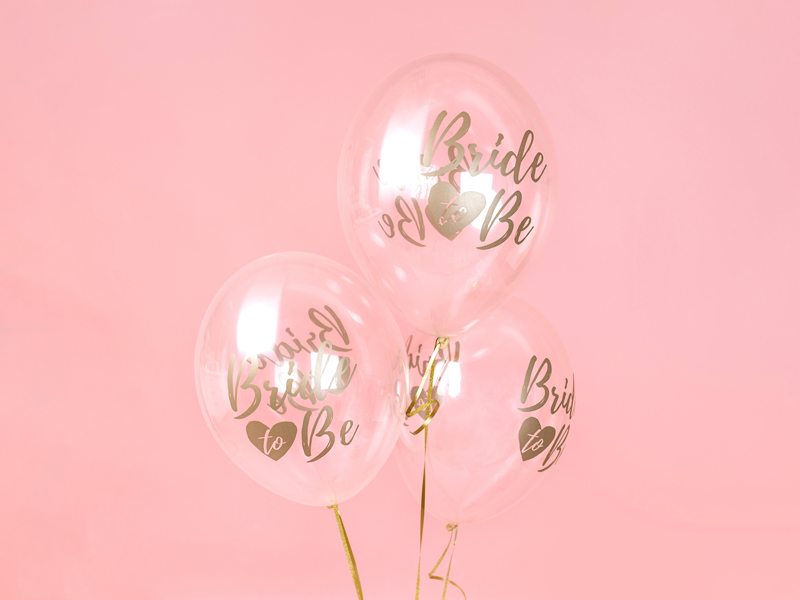 Balony 30cm, Bride to be, Crystal Clear