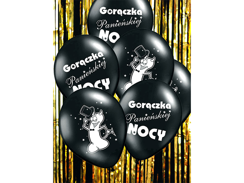 Balony 30cm Gorączka..., P. Black