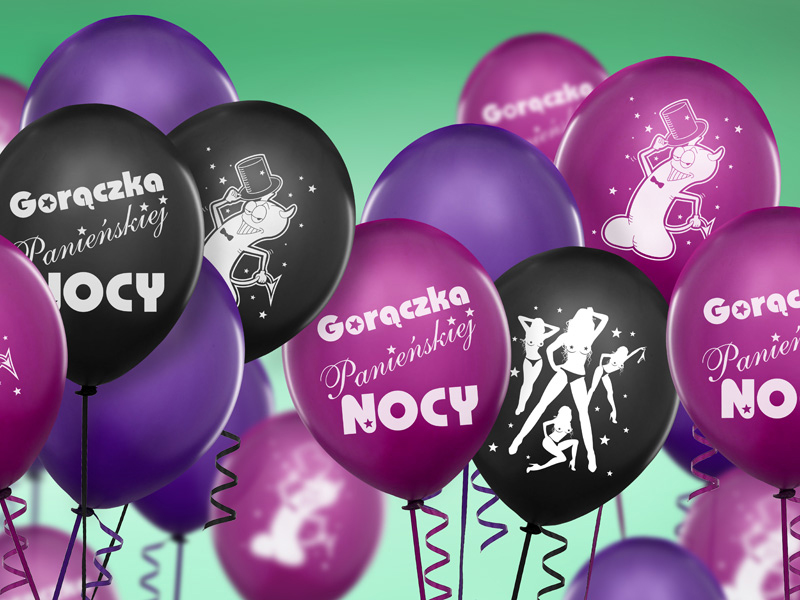 Balony 30cm Gorączka..., P. Black