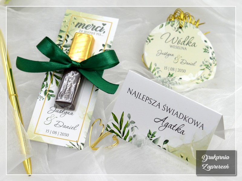 Podziękowania dla gości podkładki pod Merci BOTANICAL