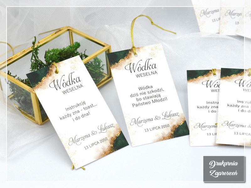 zawieszki na alkohol EMERALD GOLD