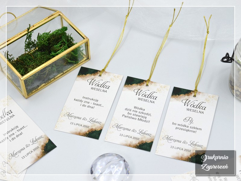 zawieszki na alkohol EMERALD GOLD