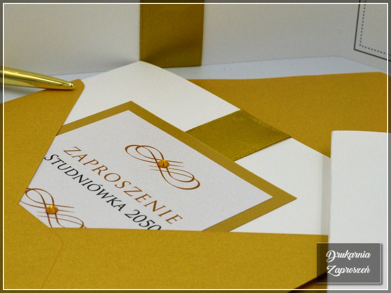 zaproszenia na studniówkę personalizowane z cyrkoniami CELEBRATE