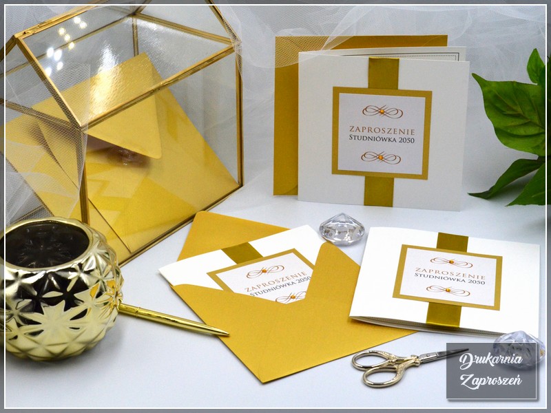 zaproszenia na studniówkę personalizowane z cyrkoniami CELEBRATE