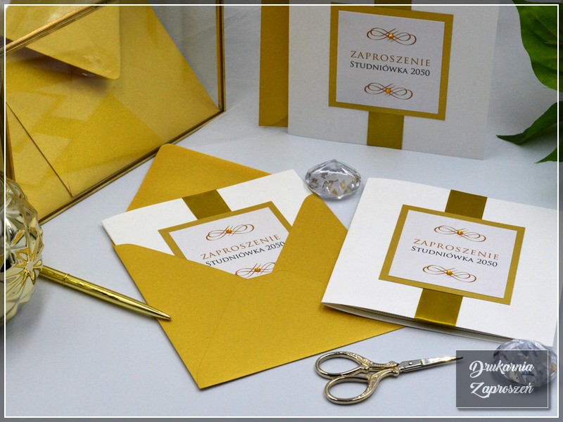 zaproszenia na studniówkę personalizowane z cyrkoniami CELEBRATE