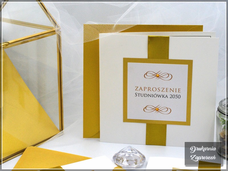 zaproszenia na studniówkę personalizowane z cyrkoniami CELEBRATE