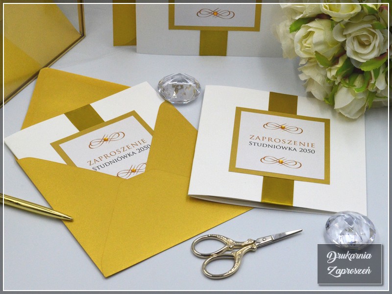 zaproszenia na studniówkę personalizowane z cyrkoniami CELEBRATE