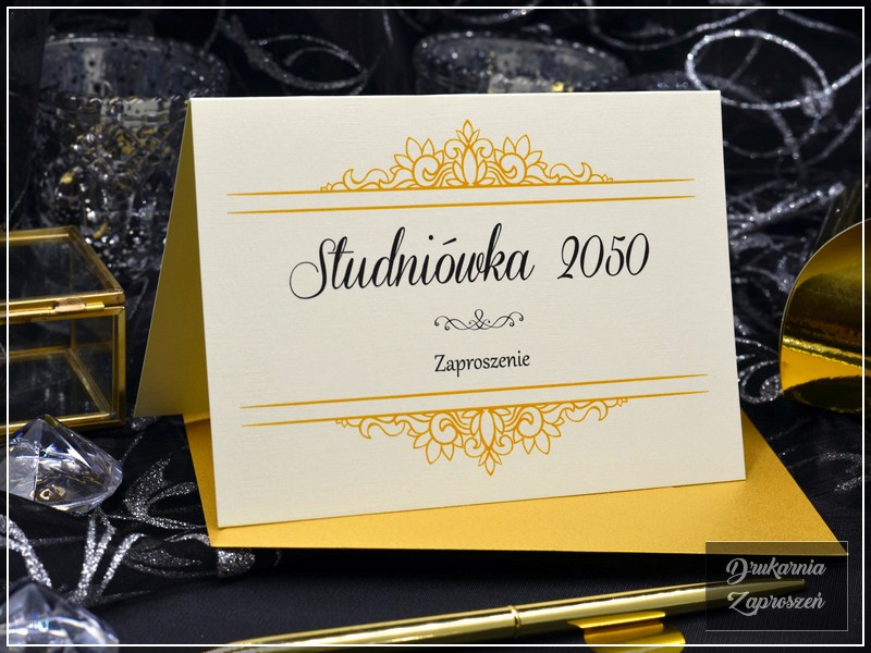 zaproszenia na studniówkę personalizowane z klasyczne tanie Cesar