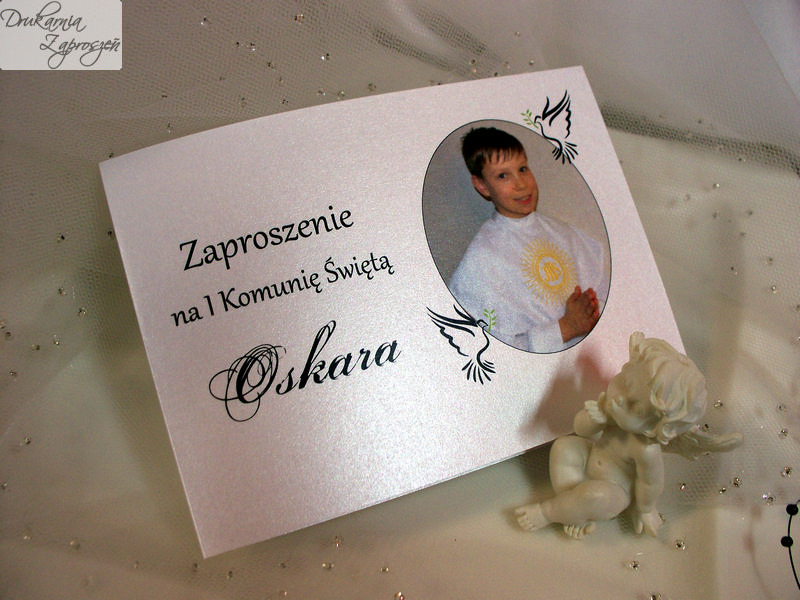 DELILA - Zaproszenie na Komunię ze zdjęciem