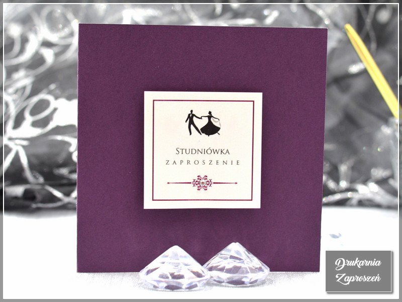zaproszenia na studniówkę personalizowane fioletowe VISION VIOLET