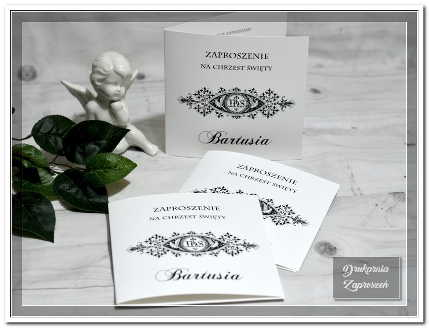 ZAPROSZENIA NA CHRZEST PERSONALIZOWANE z cyrkoniami