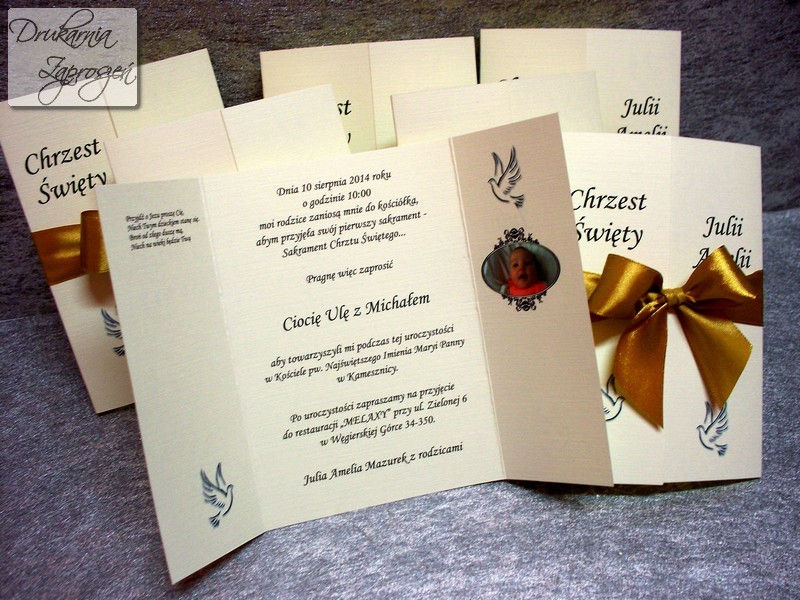 zaproszenia na chrzest personalizowane nataniel