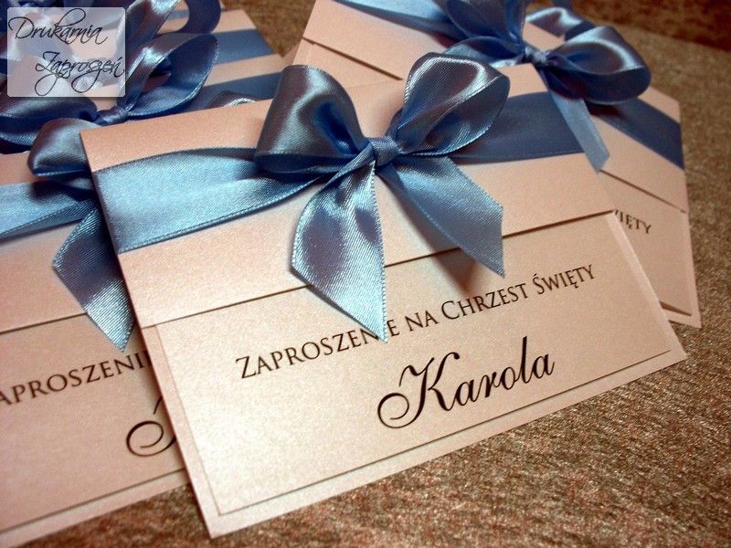 zaproszenie na chrzest święty personalizowane oliwka perłowe ze zdjęciem