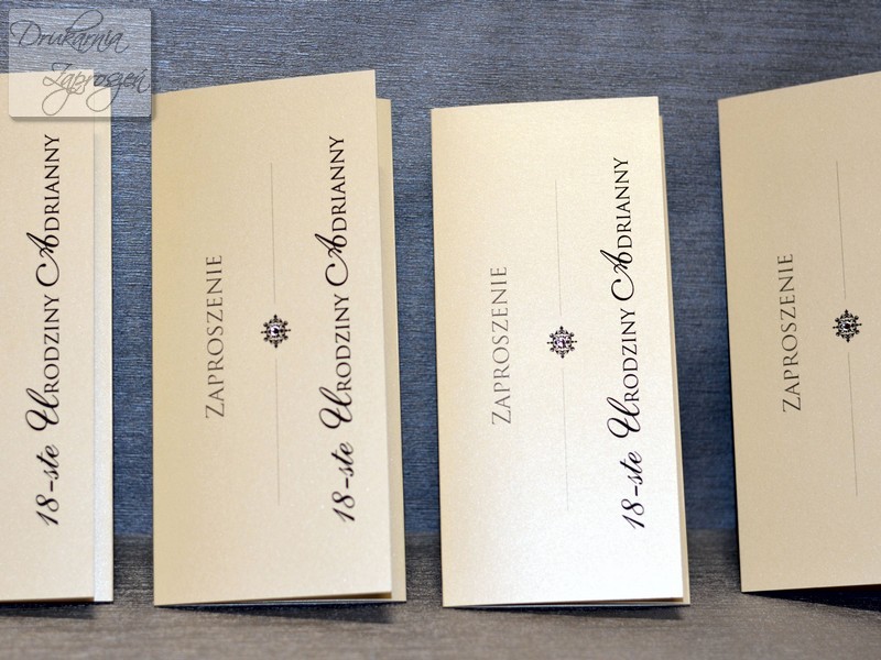 ZAPROSZENIA NA OSIEMNASTKĘ PERŁOWE PERSONALIZOWANE z cyrkonią ASTORIA