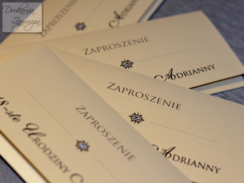 ZAPROSZENIA NA OSIEMNASTKĘ PERŁOWE PERSONALIZOWANE z cyrkonią ASTORIA