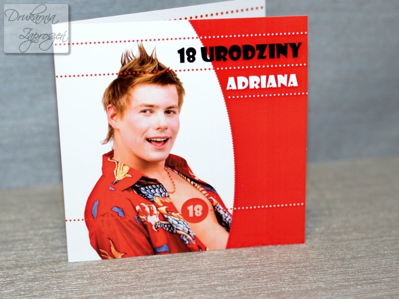 zaproszenia na osiemnastkę FOTO personalizowane ze zdjęciem