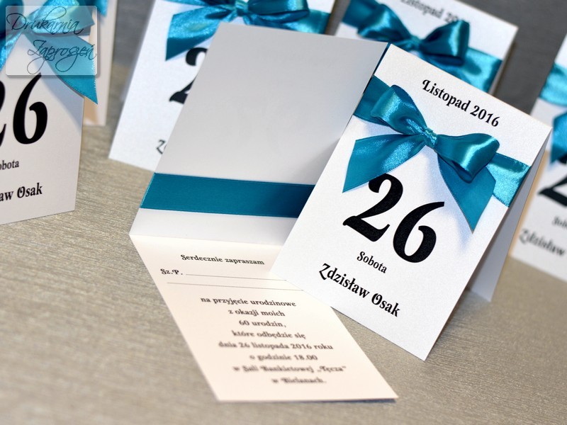 zaproszenia na urodziny dla dorosłych KARTKA Z KALENDARZA personalizowane Drukarnia Zaproszeń