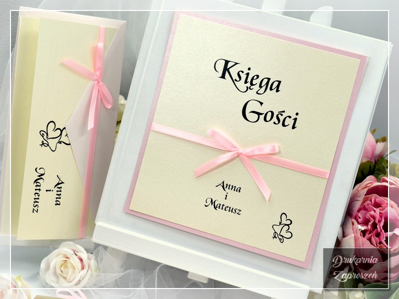 Księga gości personalizowana Classic Hearts