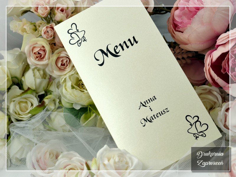 Menu weselne CLASSIC HEARTS