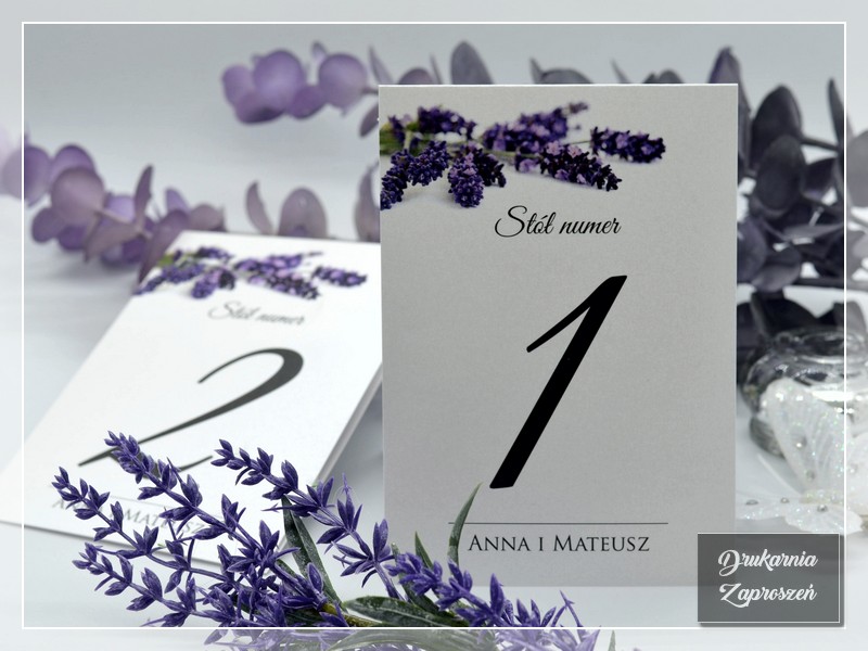 numery na stół LAVENDER