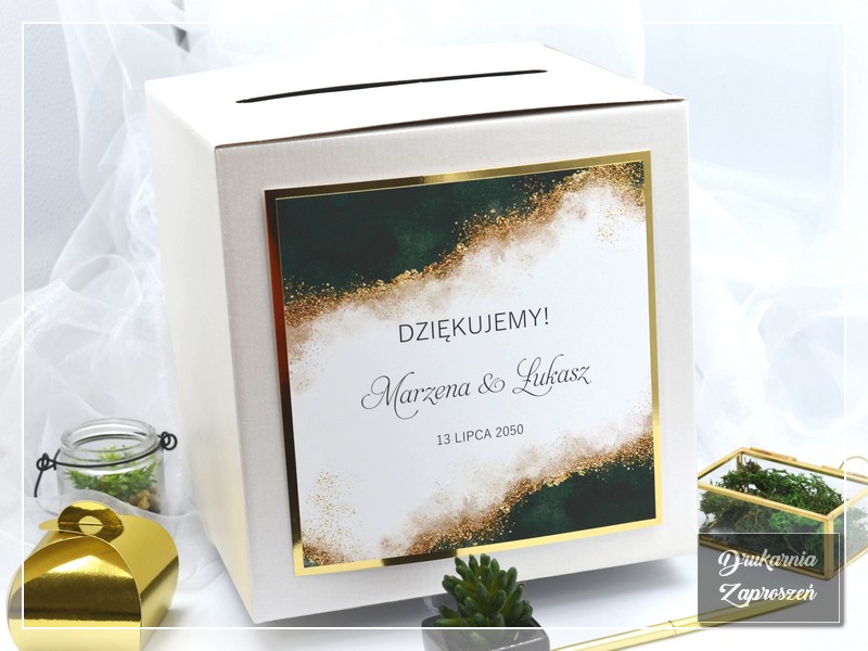 Pudełko na koperty EMERALD GOLD