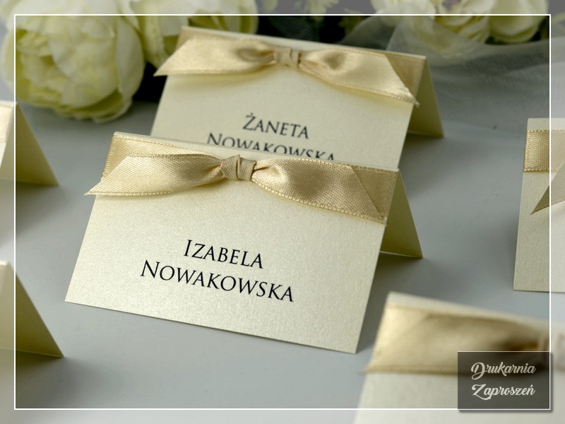 winietki SONIA perłowe ze wstążką