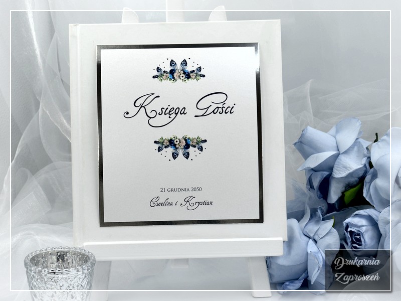 Księga gości FEATHER BLUE