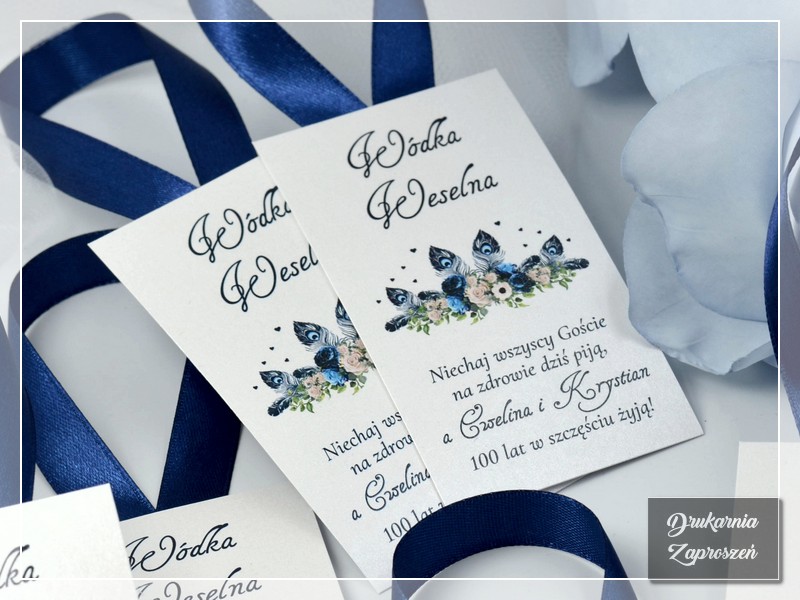zawieszki na alkohol FEATHER BLUE