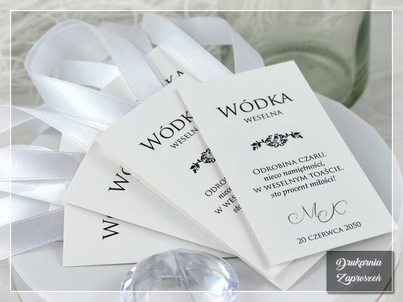 Zawieszki na alkohol Beatrycze - Drukarnia Zaproszeń