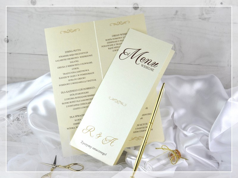 Menu weselne DELIA - DRUKARNIA ZAPROSZEŃ