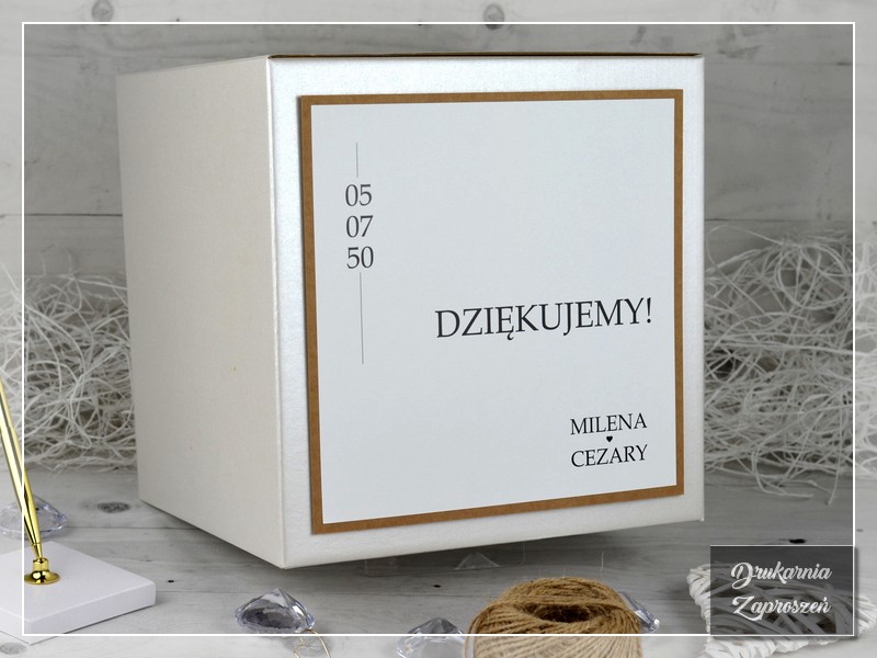 Pudełko na koperty EKO LOVE - ekologiczne, rustykalne, kraftowe, dwuwarstwowe - DRUKARNIA ZAPROSZEŃ