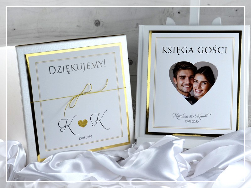 Księga gości FOTO 4 i Pudełko na koperty FOTO 4, DRUKARNIA ZAPROSZEŃ