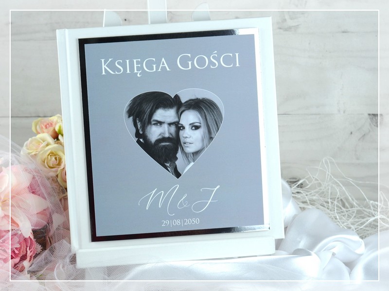 Księga gości FOTO 3 - nowoczesna księga gości ze zdjęciem, DRUKARNIA ZAPROSZEŃ