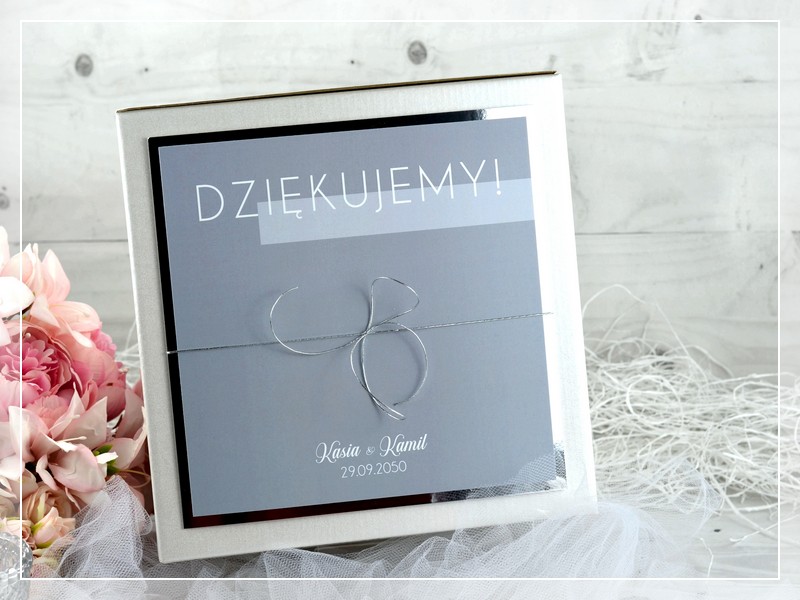 Pudełko na koperty FOTO 2 - nowoczesne pudełko na koperty z możliwością dodania zdjęcia młodej pary, DRUKARNIA ZAPROSZEŃ