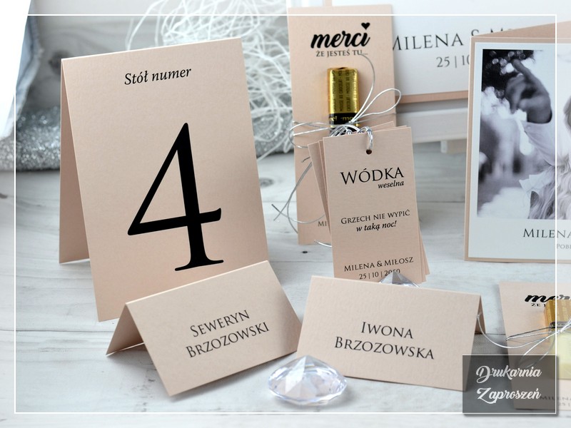 Numery na stół FOTO PREMIUM Drukarnia Zaproszeń