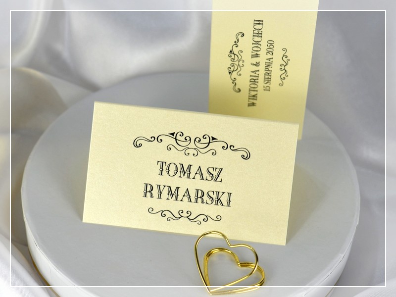 Winietki LILIANA - eleganckie perłowe winietki - DRUKARNIA ZAPROSZEŃ